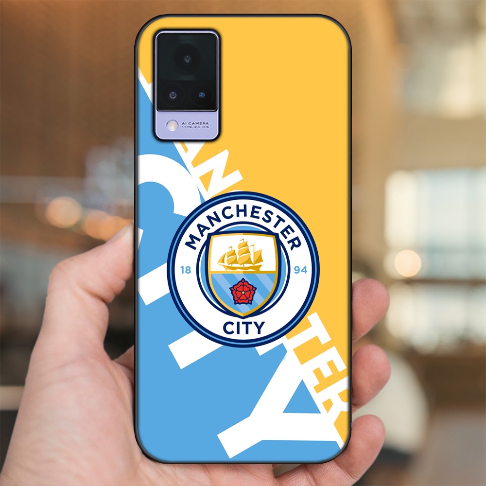 Ốp lưng Vivo V21 viền đen in hình Manchester City MC