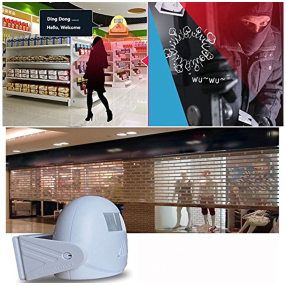 Chuông hồng ngoại báo khách, báo động chống trộm dùng pin