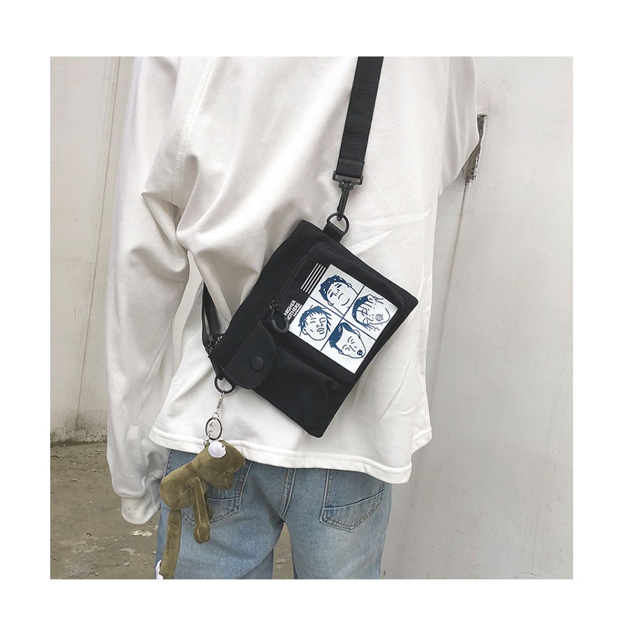 Túi đeo chéo ,túi Bao Tử mini vải canvas dày dặn mẫu hot tred nhất hiện nay D/C 43 thời trang HAZIN