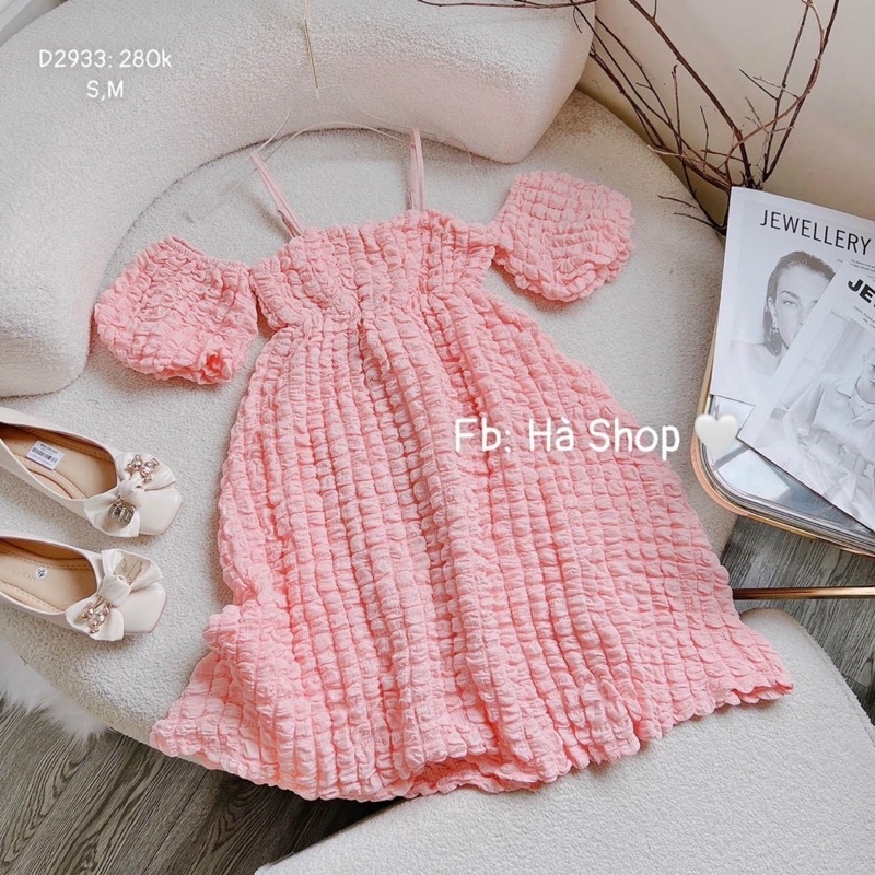 ẢNH THẬT  BIGSIZE MINSTORE.VN ĐẦM YẾM XỐP TAY PHỒNG