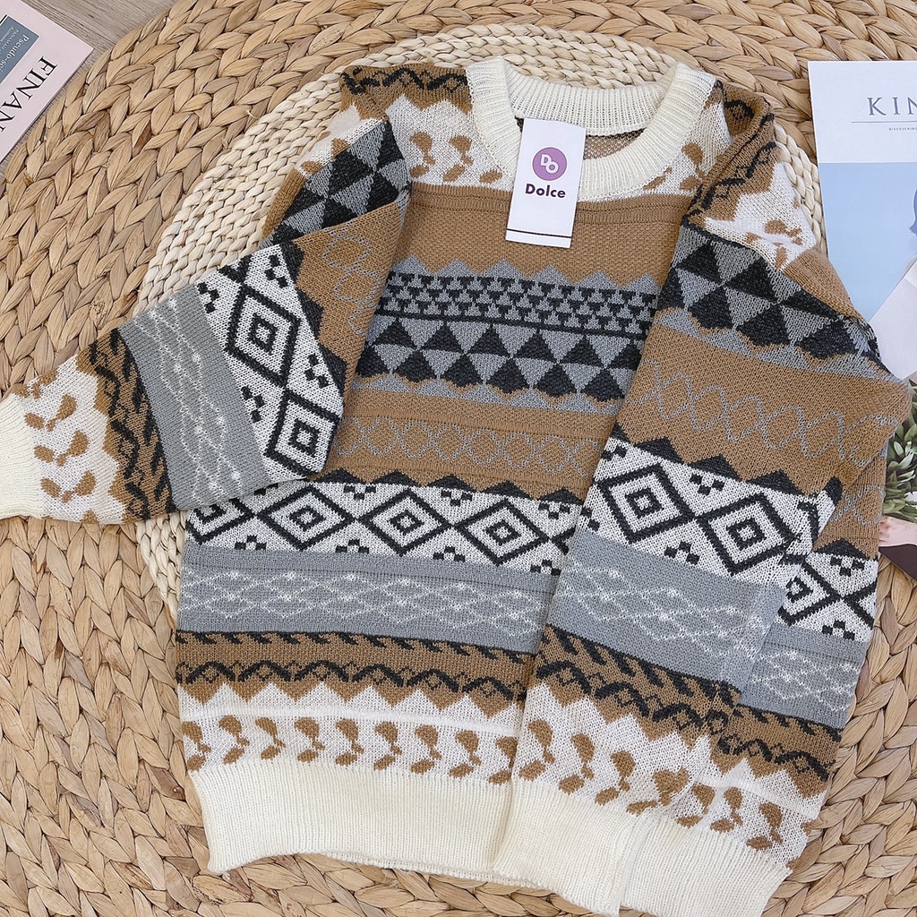 Áo len thổ cẩm họa tiết siêu ấm, siêu xinh - Dolce | BigBuy360 - bigbuy360.vn