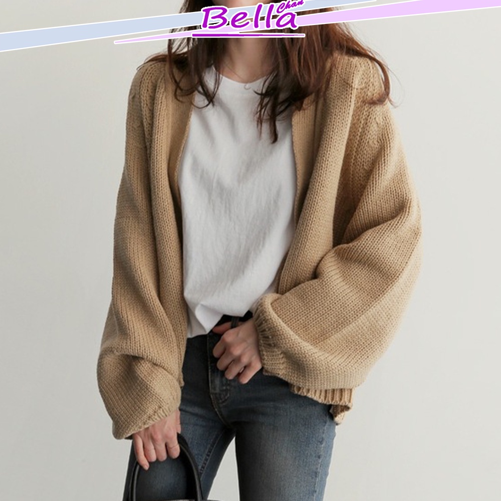JANET Casual Loose Long Sleeve Korean Knitted Cardigan