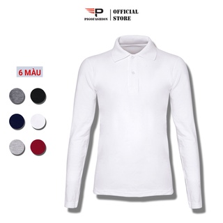 Áo polo nam cổ bẻ SPMPG09 tay dài, vải dày dặn, màu trơn, form cơ bản - PigoFashion