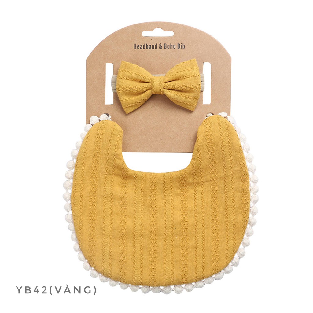 Set yếm băng đô nơ vintage YB42
