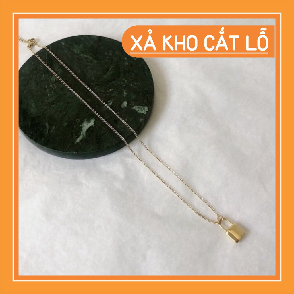 Vòng cổ, dây chuyền mặt ổ khoá phong cách Hàn Quốc