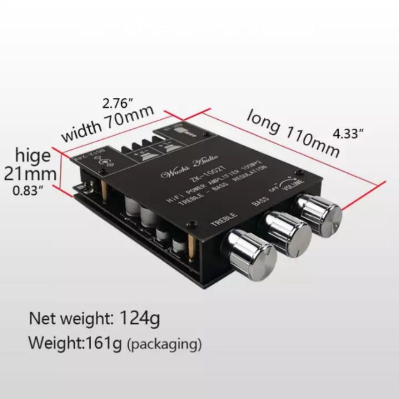 THANH LÝ mạch bluetooth 100W×2 WUZHI_ZK-1002T