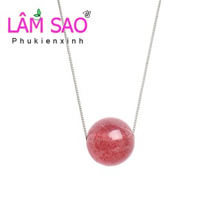 DÂy chuyền bạc đá ưu linh đỏ- LÂM SAO