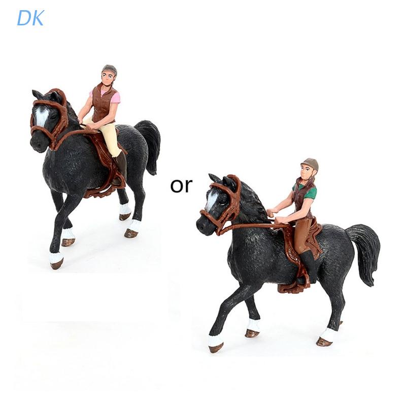 Dk Mô Hình Người Cưỡi Ngựa Khúc Côn Cầu Tương Tác Giữa Trang Trại / Hồ Bơi / Hồ Bơi Nam