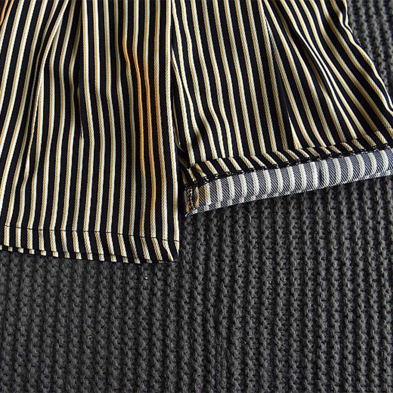 Set áo thun tay ngắn &amp; quần short họa tiết sọc cho bé gái