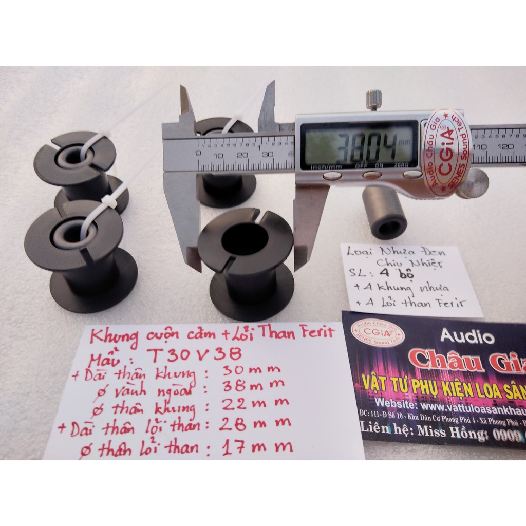 KHUNG CUỘN CẢM - LÕI NHỰA QUẤN CUỘN CẢM TRÒN 4 Bộ Audio Châu gia