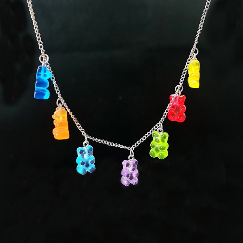 Vòng Cổ Mặt Gấu Gummy Nhiều Màu Dễ Thương Cho Nữ