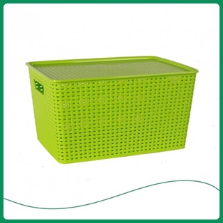 Combo 3 giỏ Hàn Quốc có nắp đậy, đựng đồ đa năng Song Long cỡ nhỏ - nhiều màu sắc