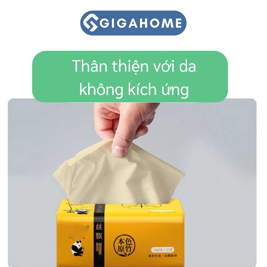 Gói Khăn Giấy Gấu Trúc TGIGAHOME Dày 3 Lớp Siêu Mịn, Siêu Dai 10394