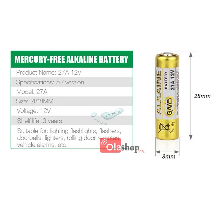 Pin Alkaline 12V - 27A GP ULTRA