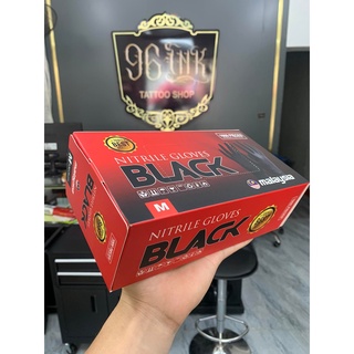 Bao tay đen không bột dùng cho phun xăm - xăm hình - 96ink tattoo supply