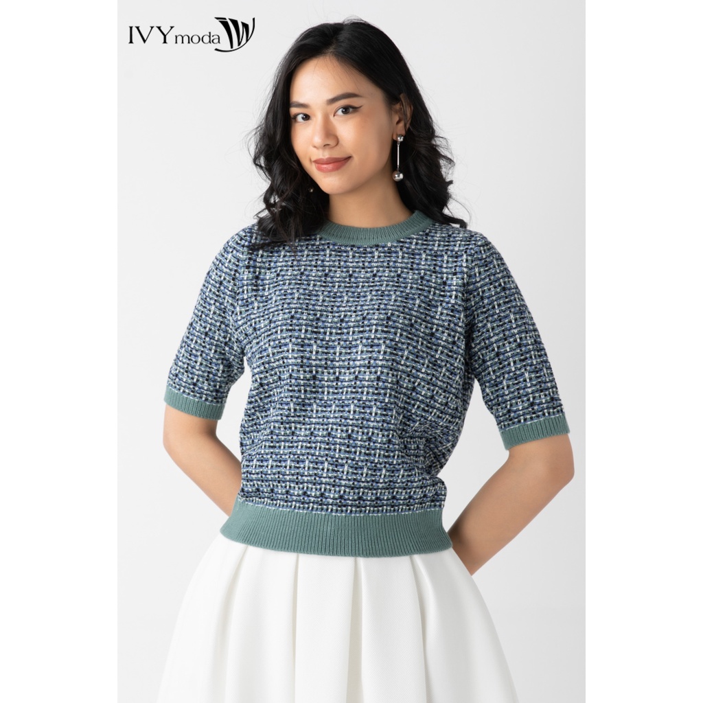 Áo len nữ họa tiết IVY moda MS 57M3922