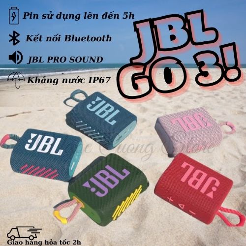 Loa bluetooth mini Go 3 cao cấp - loa mini dễ thương, âm thanh sống động, cầm tay nhỏ gọn, tiện lợi sử dụng