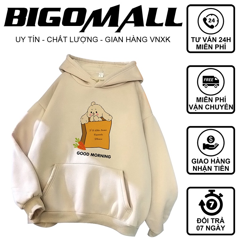 Áo Hoodie Goodmorning Thỏ Cà Rốt BIGOMALL