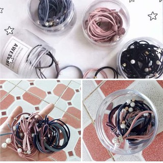 Set 12 Dây Buộc Tóc Mềm Hàn Quốc Kèm Hộp ( Loại Đẹp )