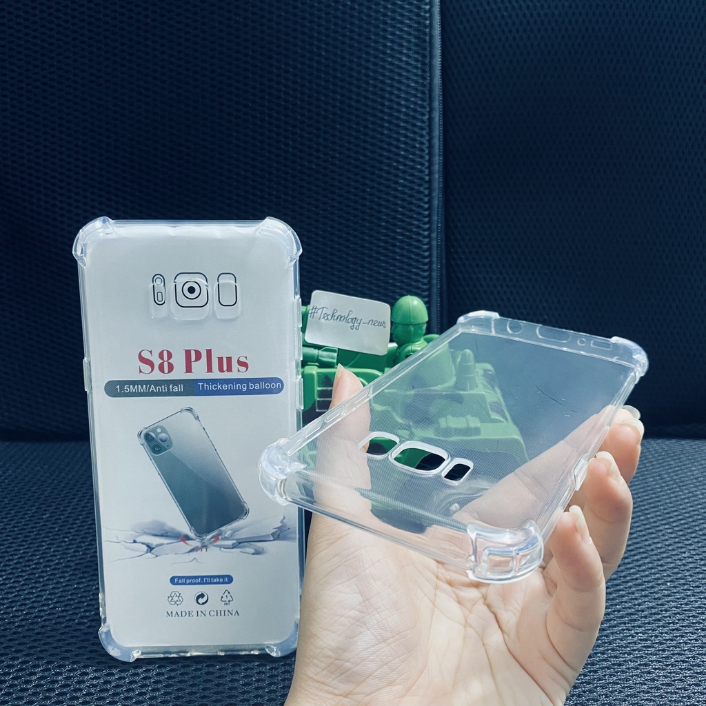 Ốp lưng Chống sốc Samsung Galaxy S8 Plus loại dày cao cấp trong suốt bo 4 góc chống va đập