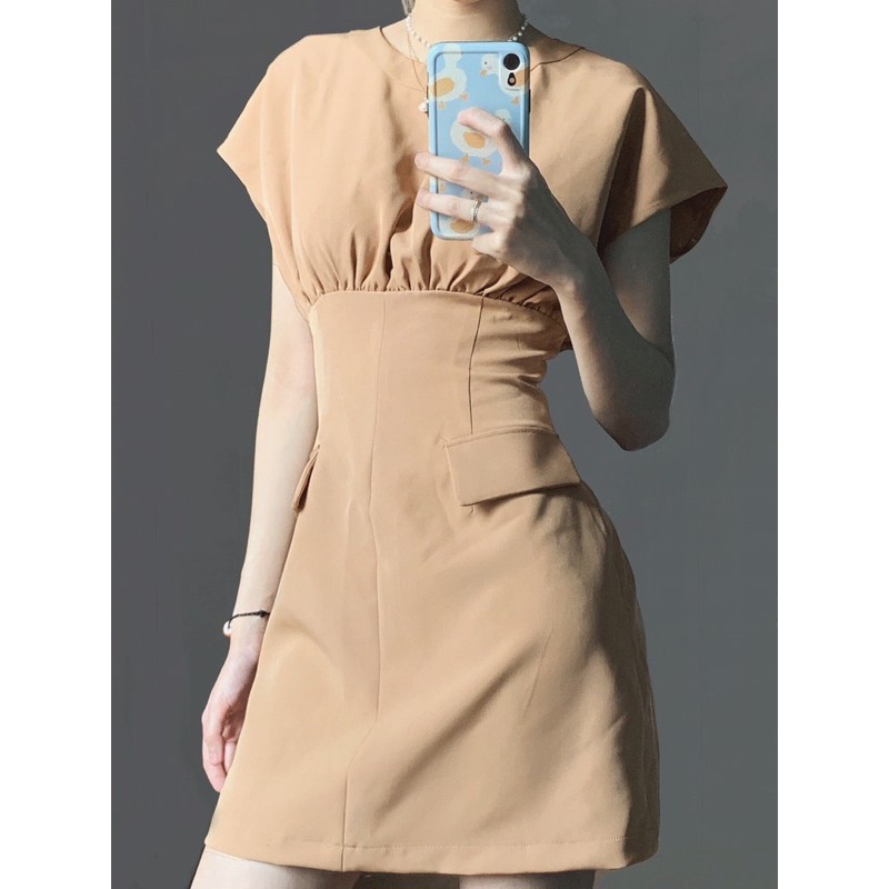 Đầm Brownie nâu tây tôn eo thon Annam Design
