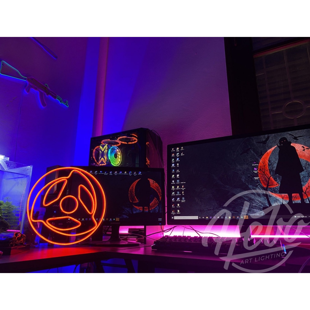 Đèn Trang Trí Sharingan LED Neon Sign ┊ Trang Trí Phòng Ngủ .... ┊ HEBO Art Lighting