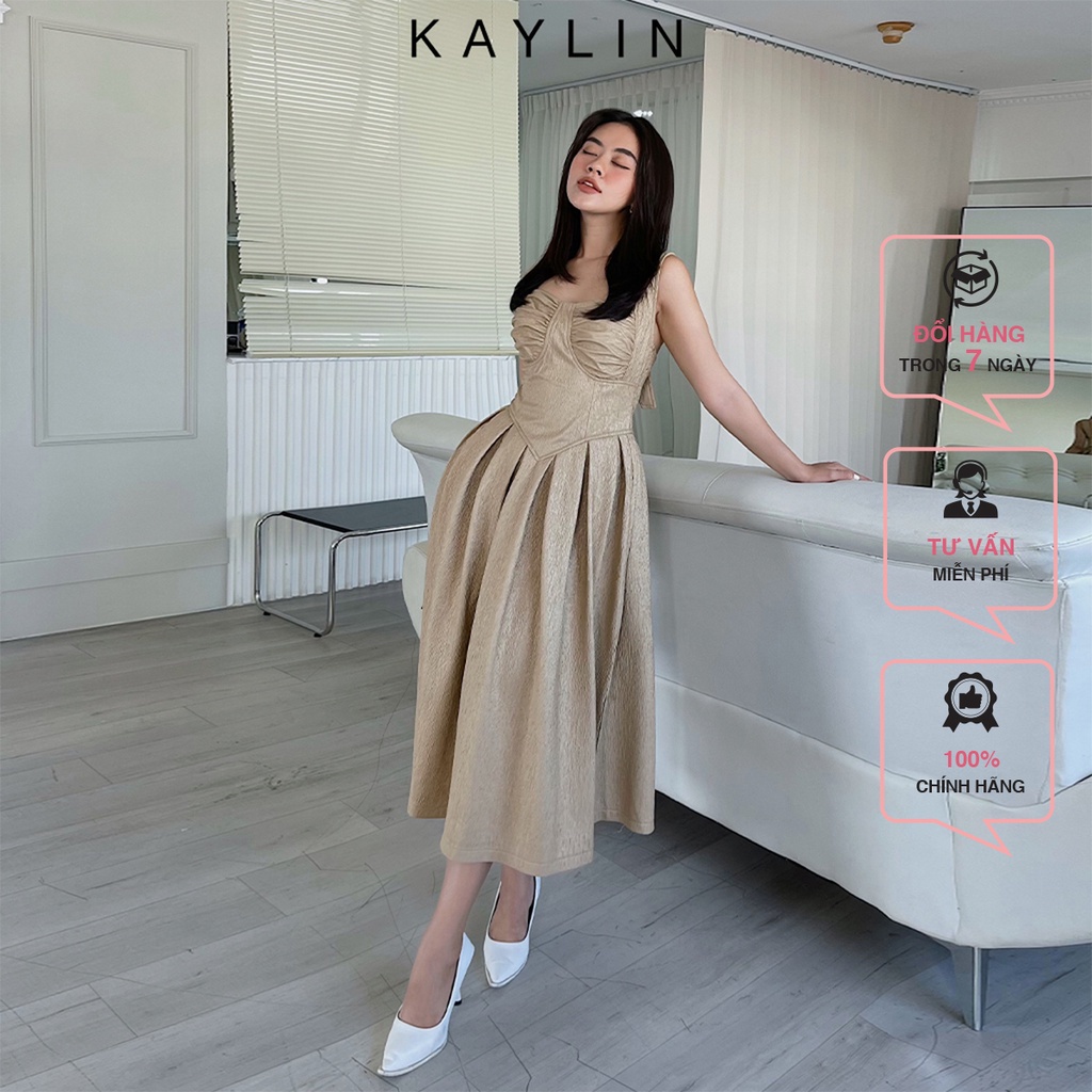 Đầm nhúng ngực xếp ly N1778 - KAYLIN