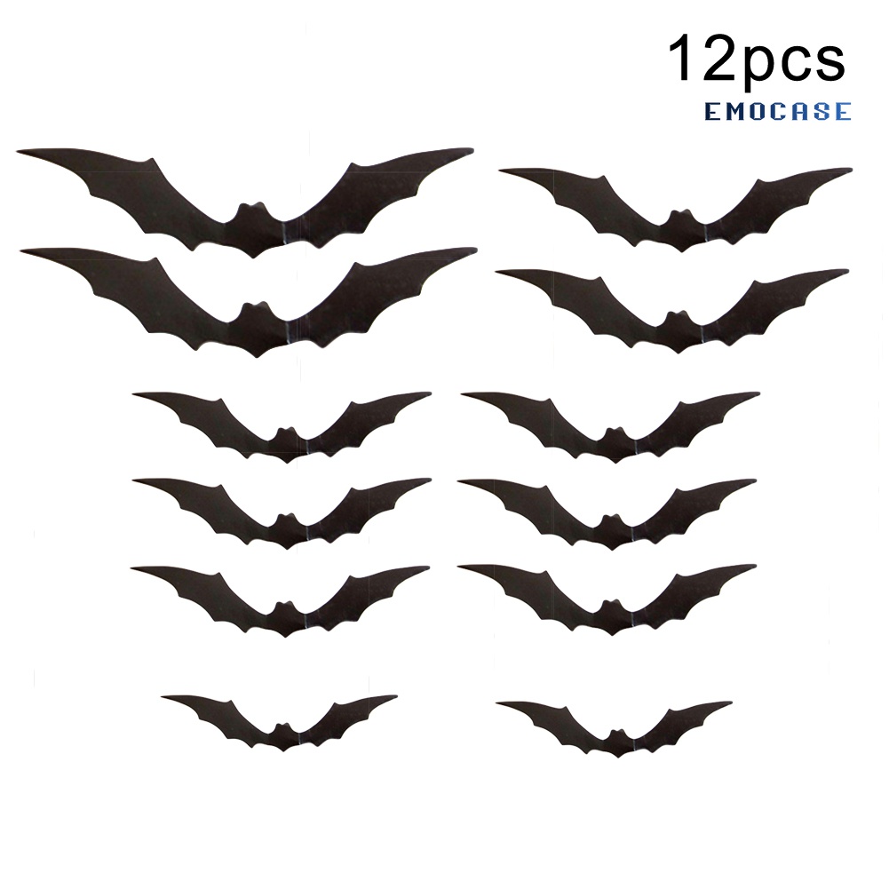 Set 12 Miếng Dán Tường Trang Trí Hình Dơi 3D DIY