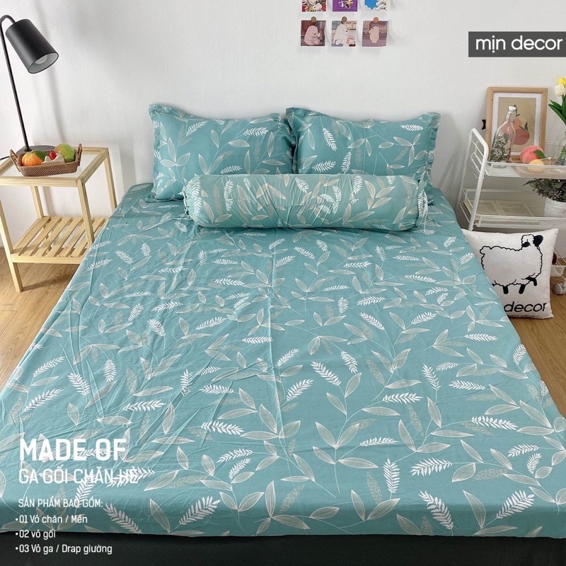 Ga Giường và 2 vỏ gối cotton poly cao cấp hàng loại 1 (được chọn mẫu) | BigBuy360 - bigbuy360.vn