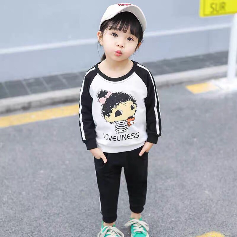 Bộ quần áo bé gái tóc xù dễ thương QATE321 cho bé gái
