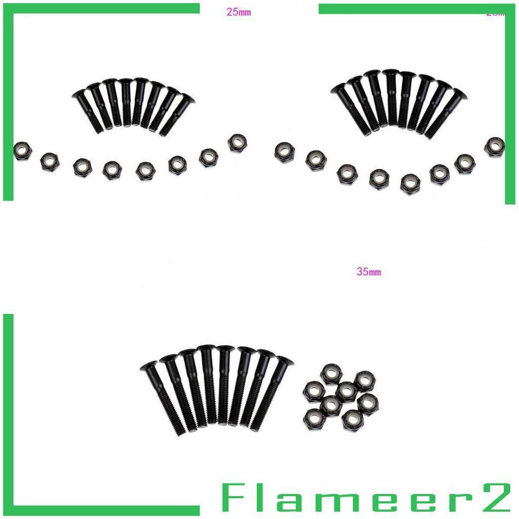 Set 8 ốc vít 25mm/ 28mm màu đen chuyên dụng cho ván trượt