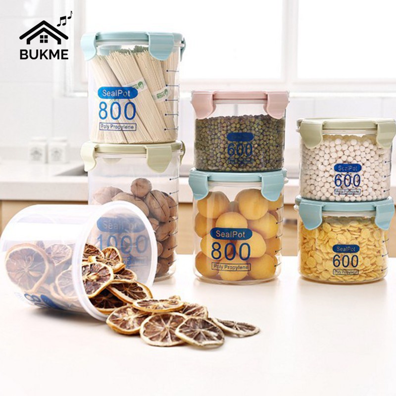 Hộp nhựa đựng ngũ cốc, Hộp bảo quản thức ăn khô đồ khô, dung tích 600ml .
