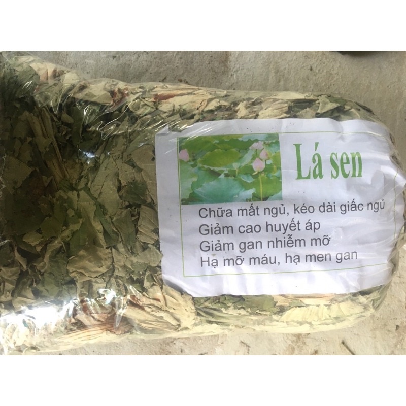 Lá sen khô tiêu mỡ giảm cân túi khô 1kg