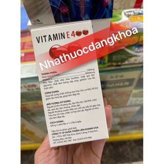 VIÊN UỐNG ĐẸP DA VITAMIN E ĐỎ (100 viên)