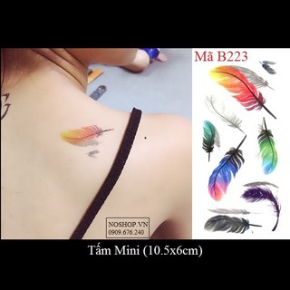 Hình xăm dán lông vũ B223
