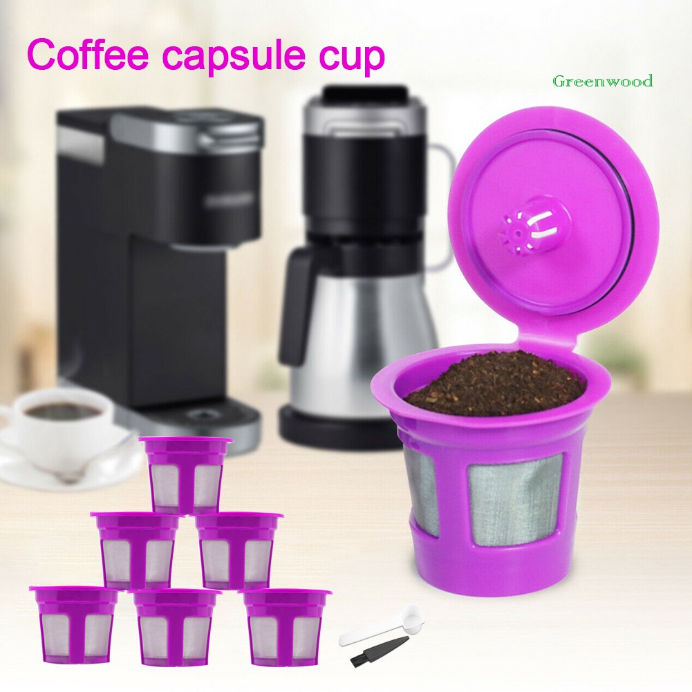 Set 6 Bộ Lọc Cà Phê Có Thể Tái Sử Dụng Cho Máy Pha Cà Phê Keurig Mini Plus K45 K70