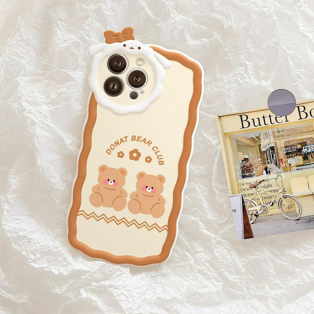 Ốp lưng iphone nơ lượn sóng Donat Bear 6/6plus/6s/6splus/7/7plus/8/8plus/x/xs/11/12/13/14/pro/max/promax/plus/shin/case