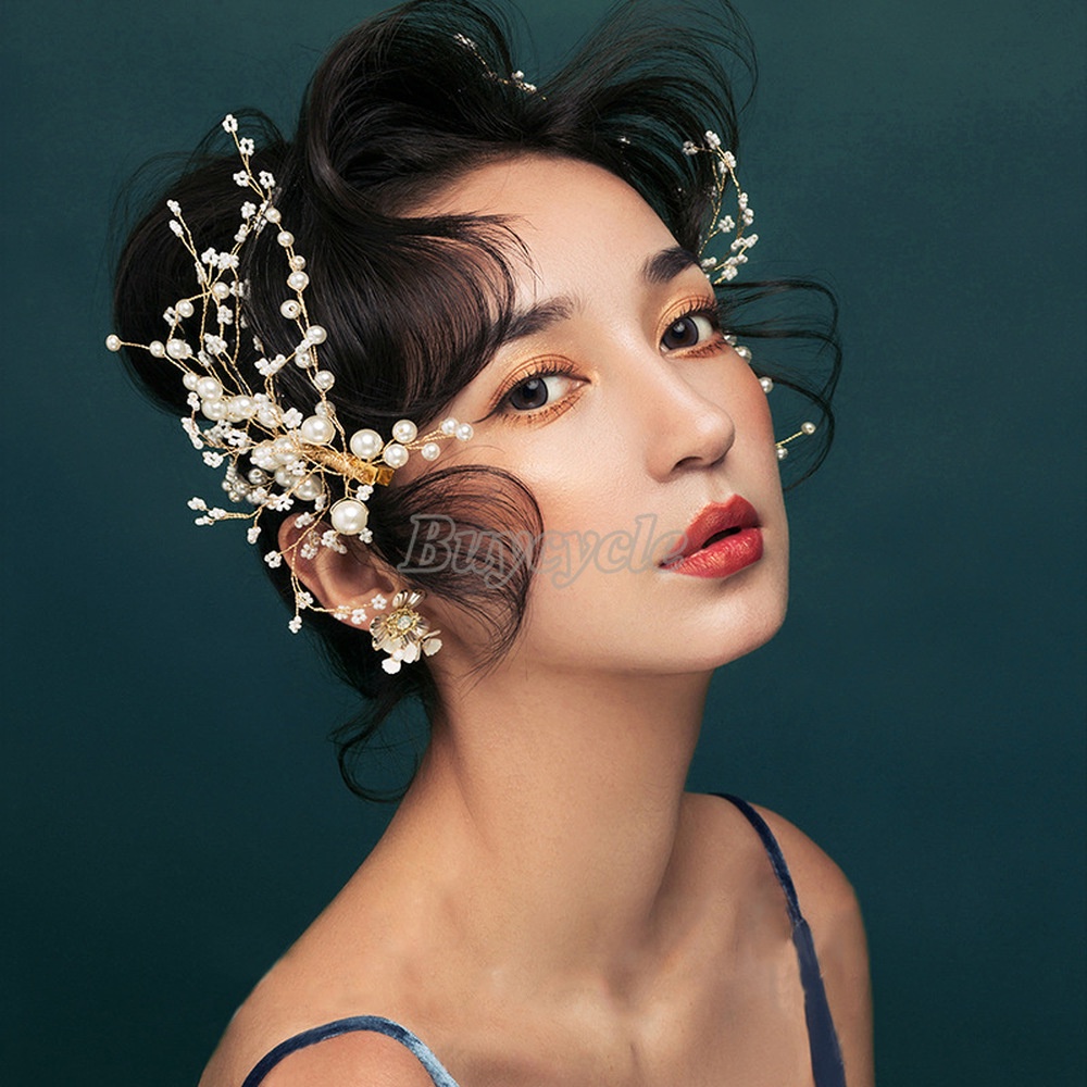 Kẹp Tóc Đính Ngọc Trai Thời Trang Cho Cô Dâu
