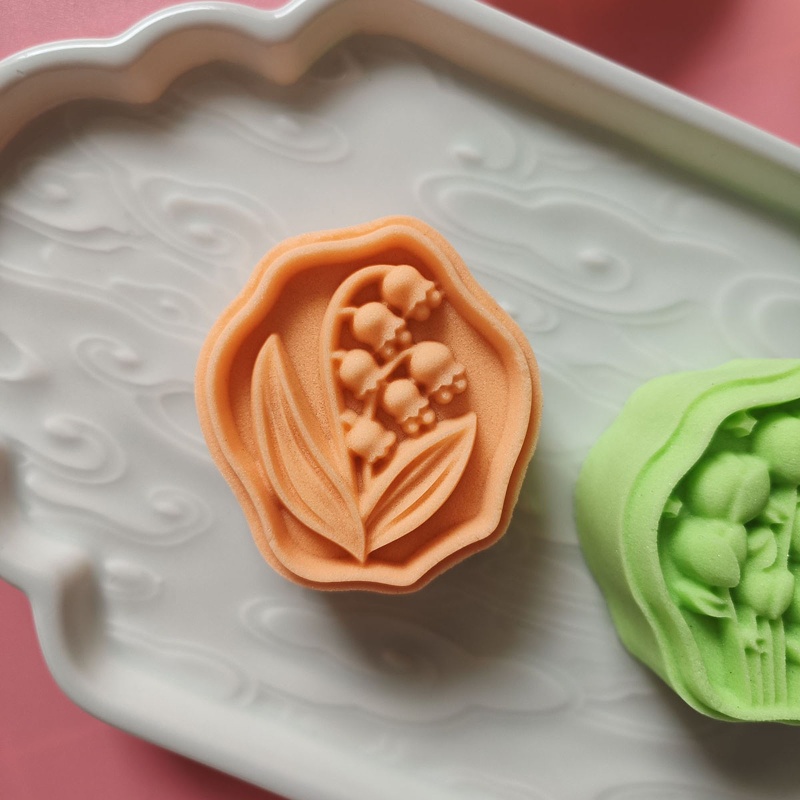 Khuôn Làm Bánh Trung Thu Bằng Nhựa Hình Bông Hoa