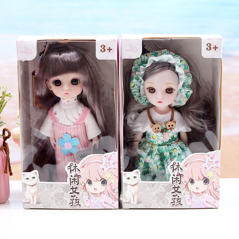 Búp Bê Barbie 3D Ttd260 16cm Mắt Thật 13 Khớp Nối