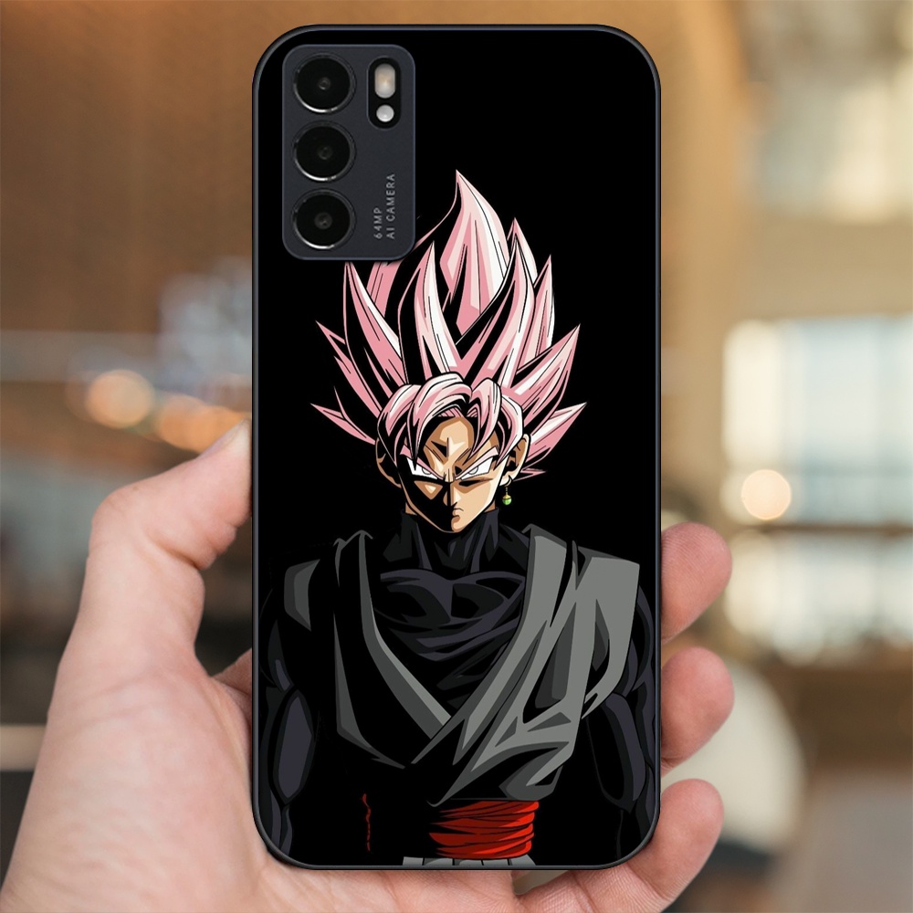 Ốp lưng Oppo Reno 6 5G viền đen in hình Goku Dragon Ball
