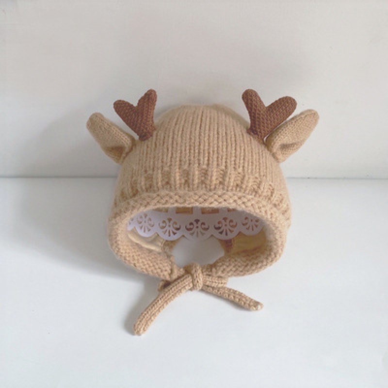 Mũ len tuần lộc cho bé 6-24m MU018