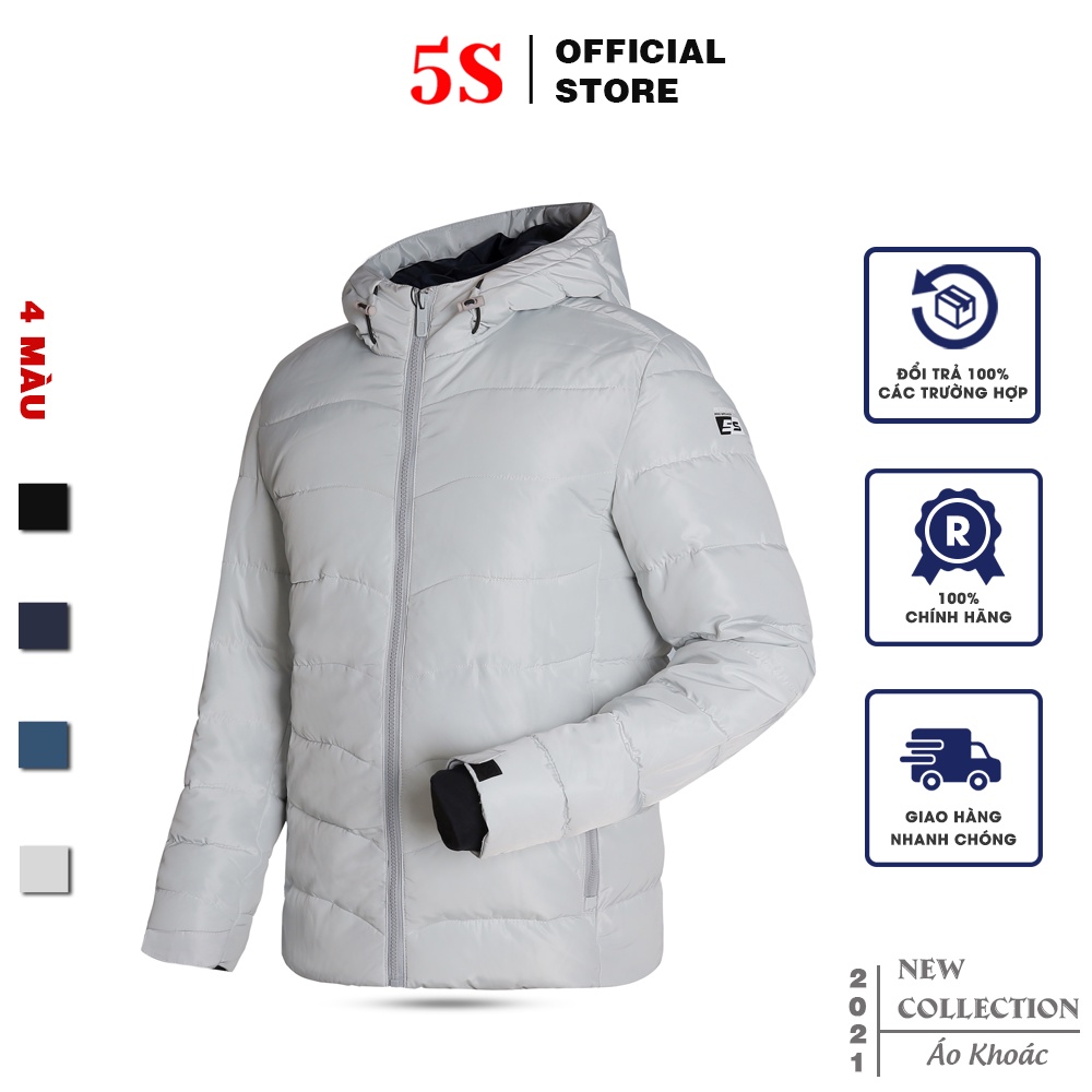 [MUA 2 GIẢM 30K] Áo Khoác Phao Nam 5S (5 màu) Chần Bông Cao Cấp, Khử Khuẩn, Siêu Nhẹ, Giữ Ấm Cực Tốt, Thiết Kế Trẻ Trung