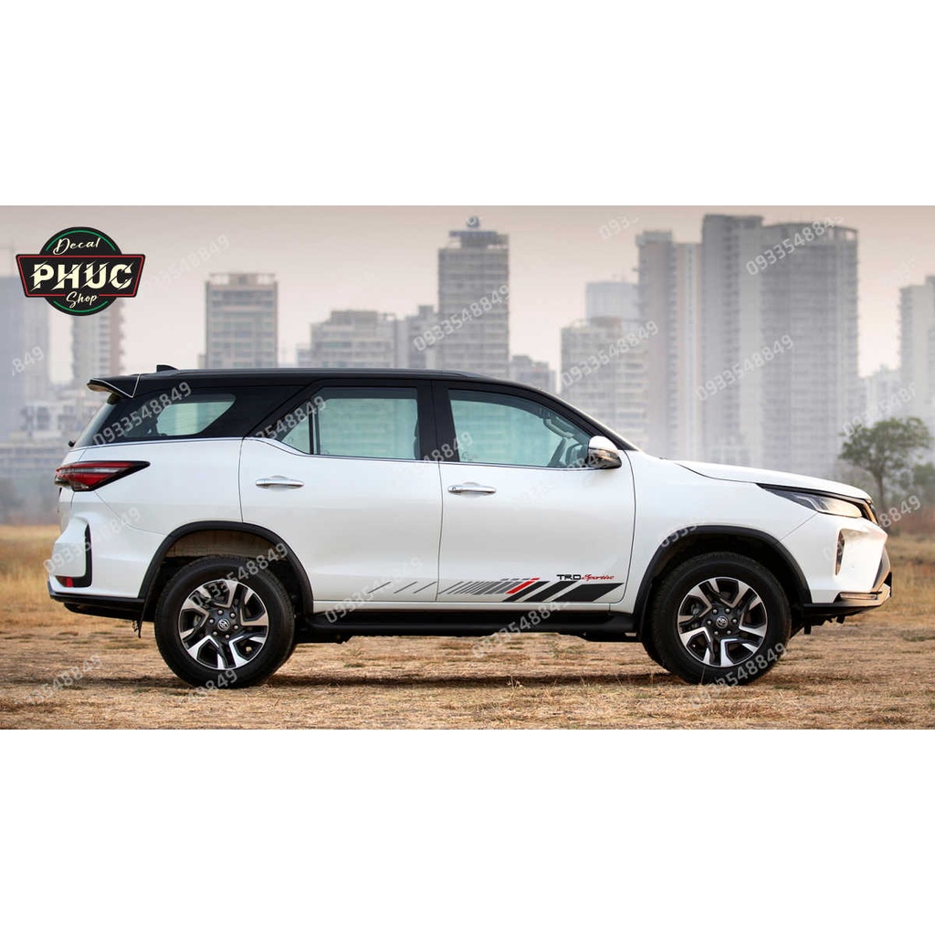 Bộ tem xe FORTUNER 2022 TRD SPORTIVO mẫu 03