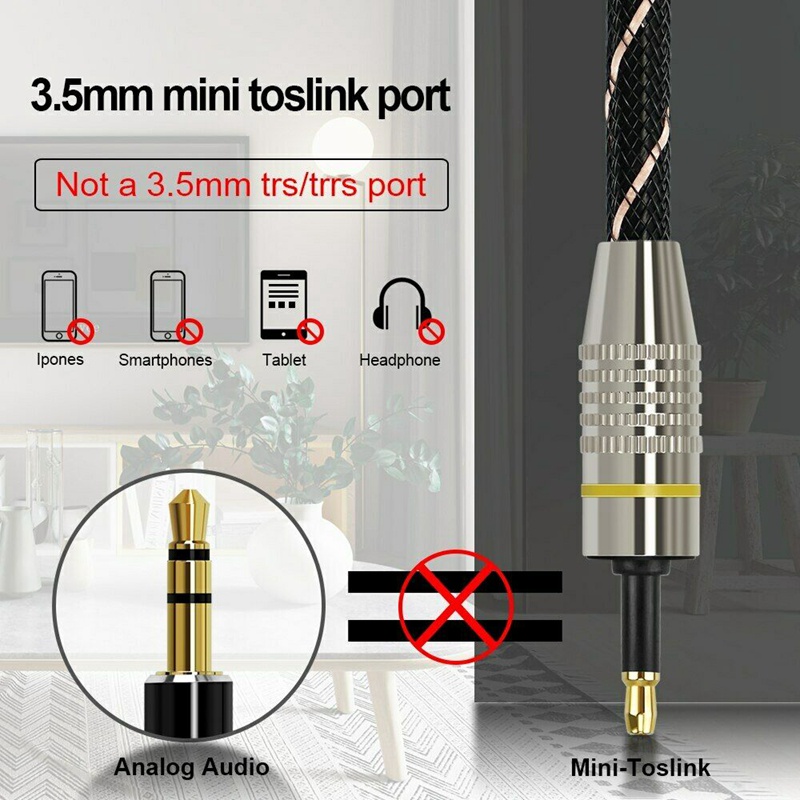 Dây Cáp Quang Âm Thanh Kỹ Thuật Số Toslink 3.5mm SPDIF 5M