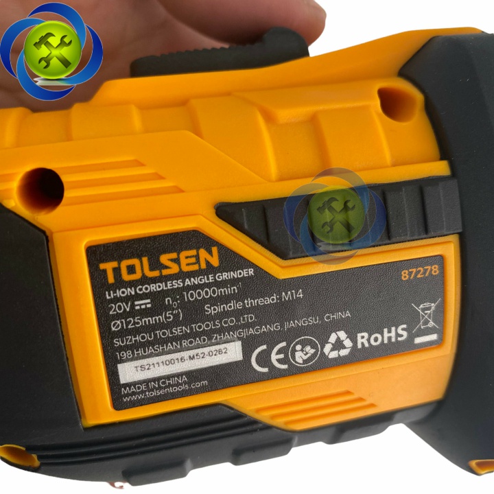 Thân máy mài dùng Pin 20V động cơ không chổi than Tolsen 87278