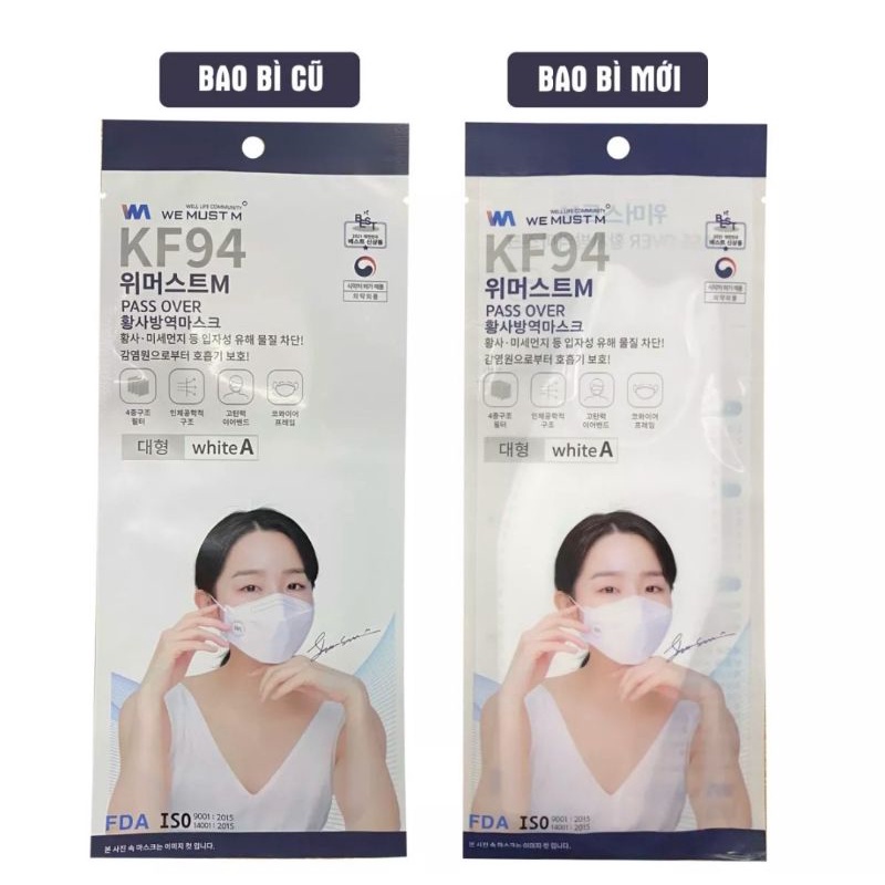 1 HỘP GỒM 50 CÁI KHẨU TRANG KF94 HÀN QUỐC SIÊU BẢO VỆ