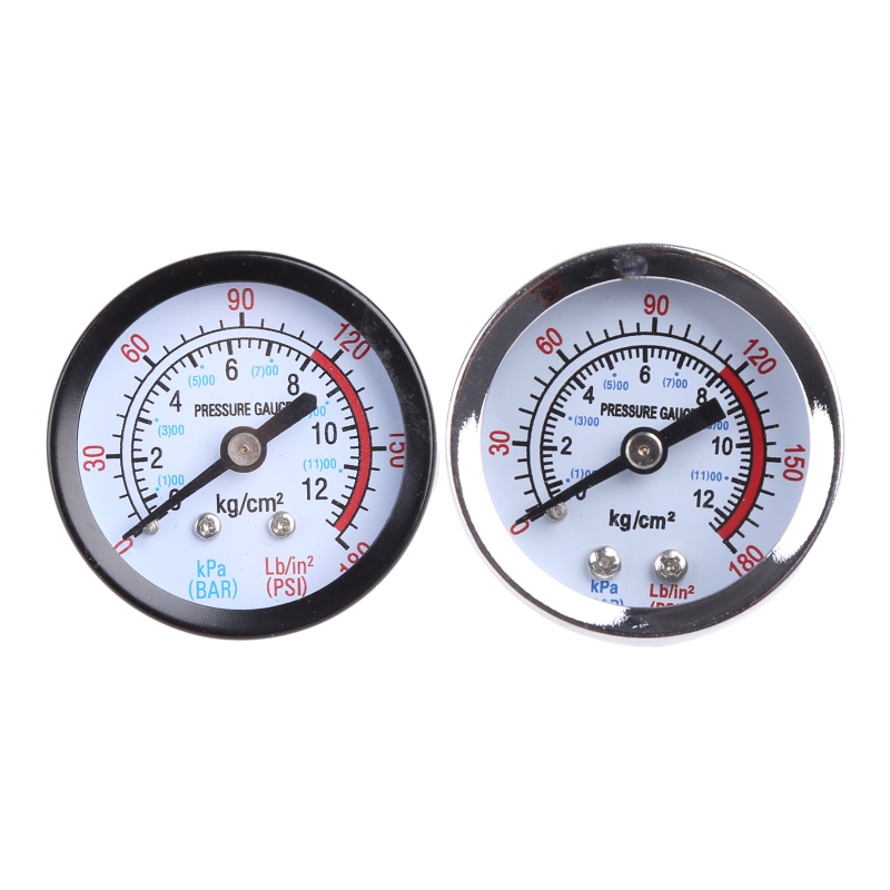 Đồng Hồ Đo Áp Suất Kép 1 / 4 Trong 1 / 8-in 0-180PSI 0-12 Bằng Kim Loại Bền Bỉ