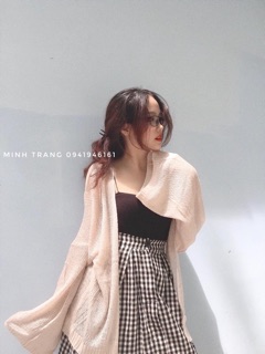 Áo cardigan len mỏng ảnh thật 100%