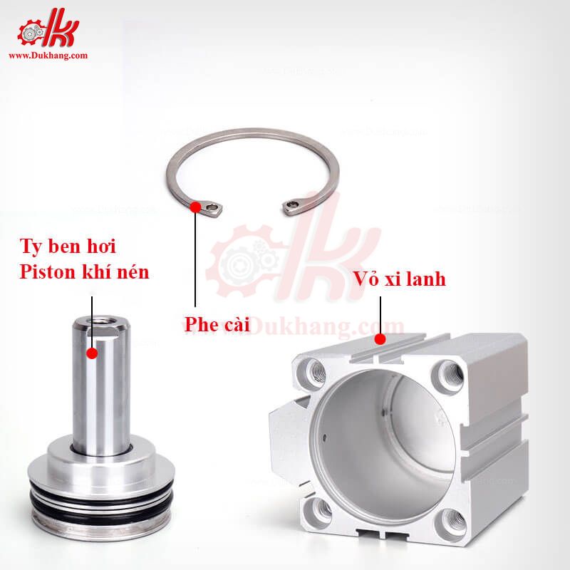 Xi lanh khí nén SDA32 40 50 -Xy lanh khí nén compact SDA -Xilanh vuông ren trong